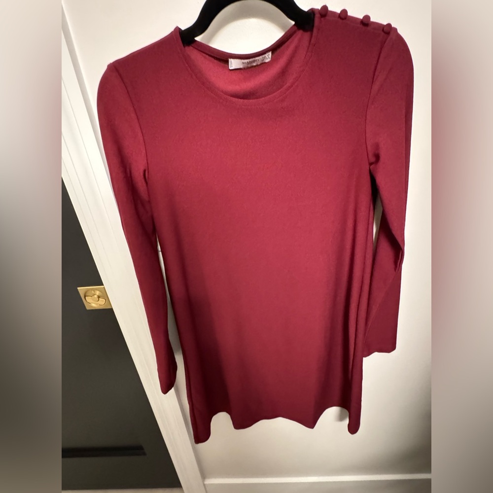 Mango burgundy dress